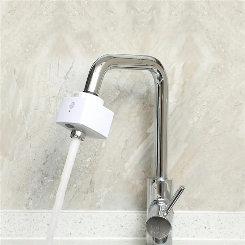 Smart Infrared Sensor Faucet Double Induction Water Filter Aerators Kitchen Water Saving Touchless Automatic Water Out Device