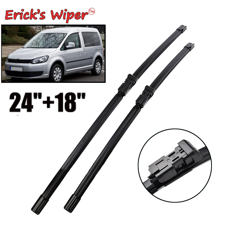 Erick's Wiper LHD Front Wiper Blades For VW Caddy MK3 2007- Windshield Windscreen Front Window 24"+18"