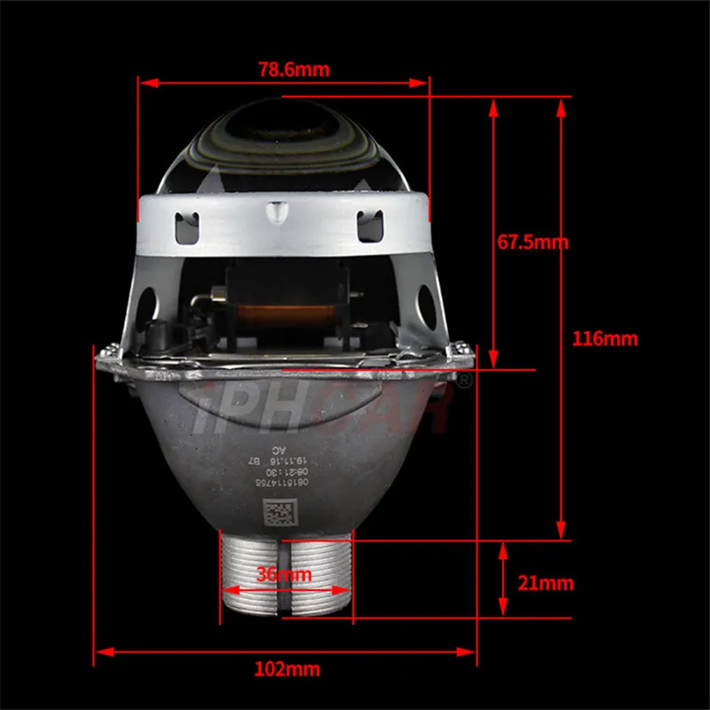 IPHCAR,, автомобильная лампа дальнего и ближнего света, Hid линзы проектора Bi xenon, фара без биксеноновой лампы и балласта