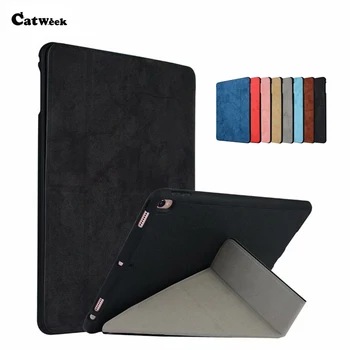 

2017 Tablet Case For iPad Pro 10.5'' Smart Cover Funda TPU Leather Retro Slim Protective Stand For Apple iPad 10.5 Skin Pen Slot