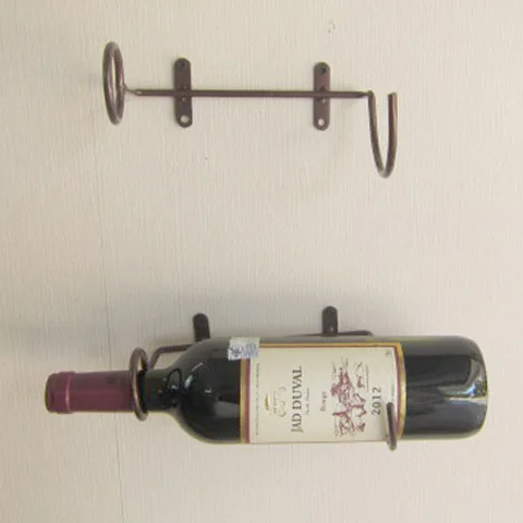 Простой Металлический одиночный настенный держатель для бутылки вина винный дисплей винный шкаф размер 20x15x6 см