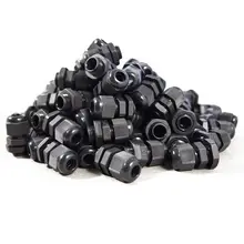 PG7 черный нейлон водонепроницаемый сброс напряжения, зажим для шнура, кабельный ввод 3,5-6 мм 50 шт