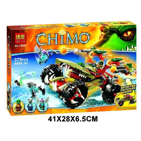 

Bela 10294 Chimo Series CROCODILE KING Flaming Chariot Minifigure Building Block 379Pcs Bricks Toys Compatible with Legoe