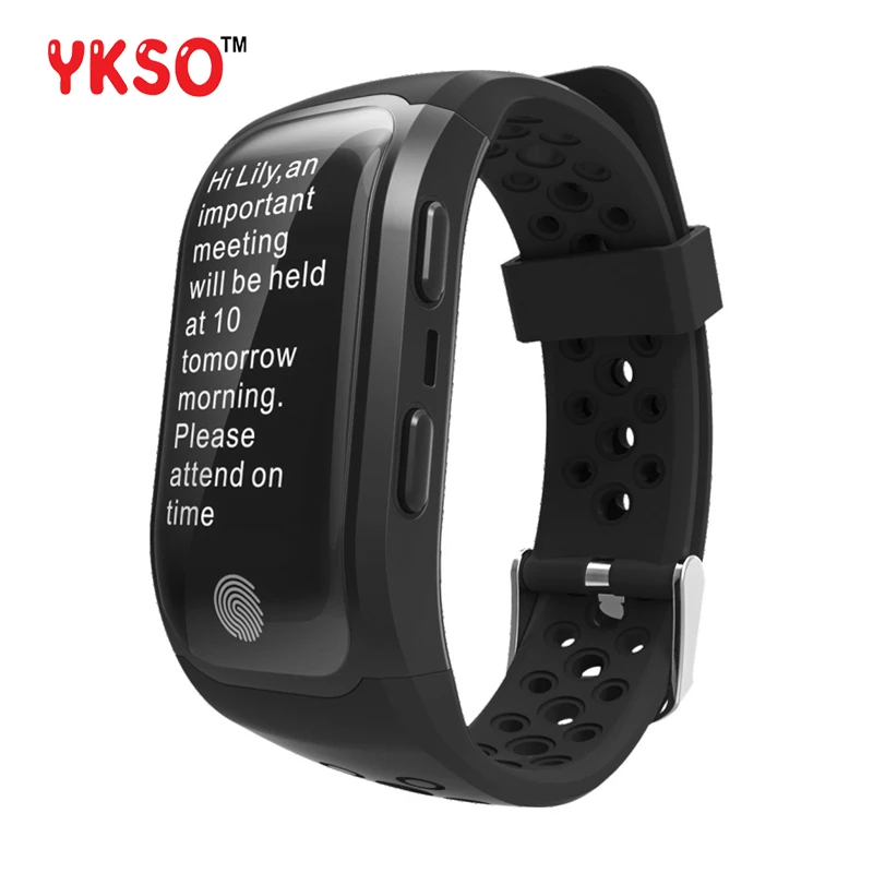 

YKSO IP68 Waterproof Smart band Sports GPS activity tracker S908 Smart Wristband Heart Rate Monitor Call Reminder Smart band