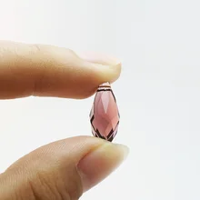 De alta calidad de moda anillo de gota de cristal de lágrima de cristal de perlas Top taladro 8*16mm 10mm Uds grano para fabricación de joyería DIY de artesanía