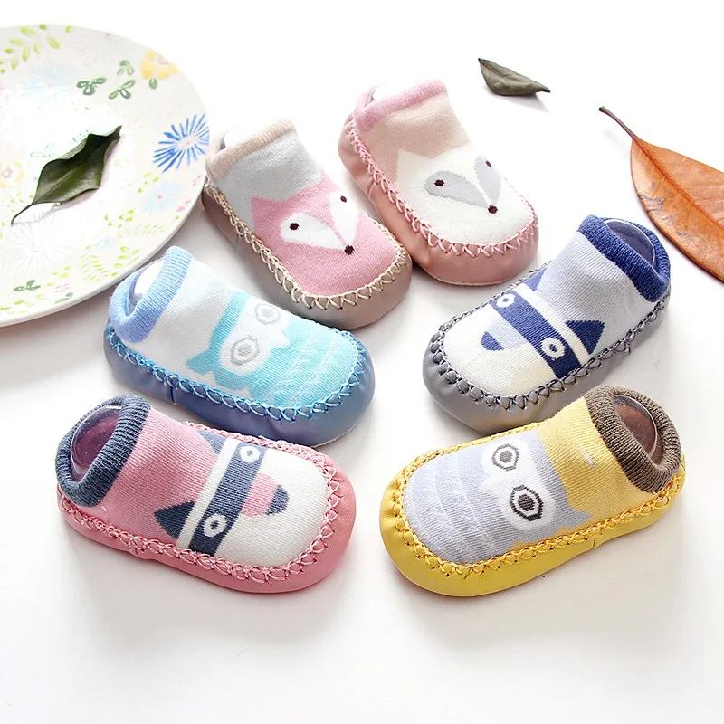Детские носки нескользящие ботиночки для малышей, детские носки с мультяшными героями, подарок для маленьких девочек, детские домашние носки-тапочки