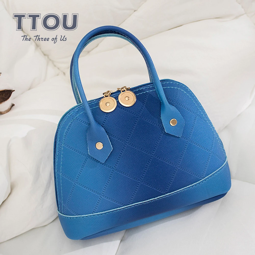 

Gradient Candy Color Shell Top-Handle Bag Chain Plaid Women Shoulder Bag Small Mini Female Crossbody Messenger Bag 2019 Handbag