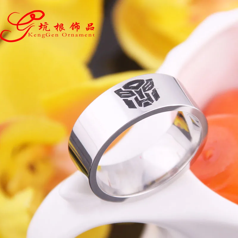 

Round Ring Transformers Male Stainless Steel Non-inlaid Steel Ring