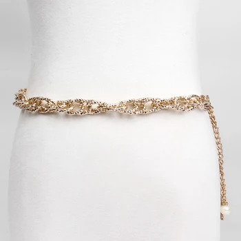 

2019 New Gold Thin Metal Belly Chains Fashion Waist Chain Chains Aluminum Necklace Apparel & Accessories For Women
