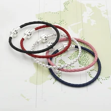 Лучший! Mingshang оптовая базовая цепь DIY браслет браслет из натуральной кожи одного пять цветов имеют Лучший!