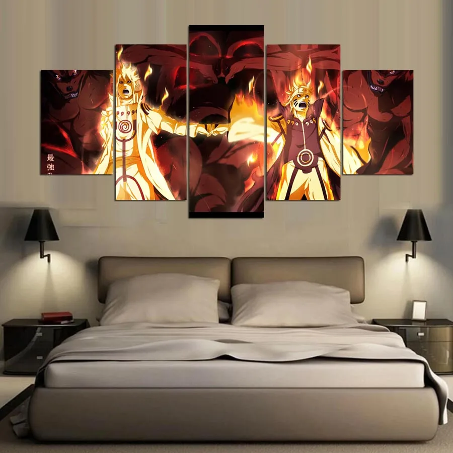

Canvas Home Decoration Modern Living Room Frame HD Printed 5 Panel Naruto Character Painting Modular Wall Art Poster Pictures