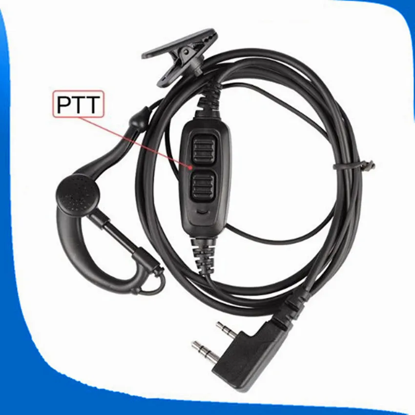 BAOFENG uv 82 accessories original dual PTT headset earpiece with mic for UV 82 UV82L UV 89 2