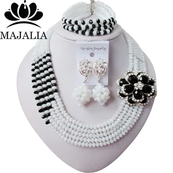 

Fashion Nigeria Wedding african beads jewelry set white Crystal necklace Bridal Jewelry Sets Free shipping GG-102