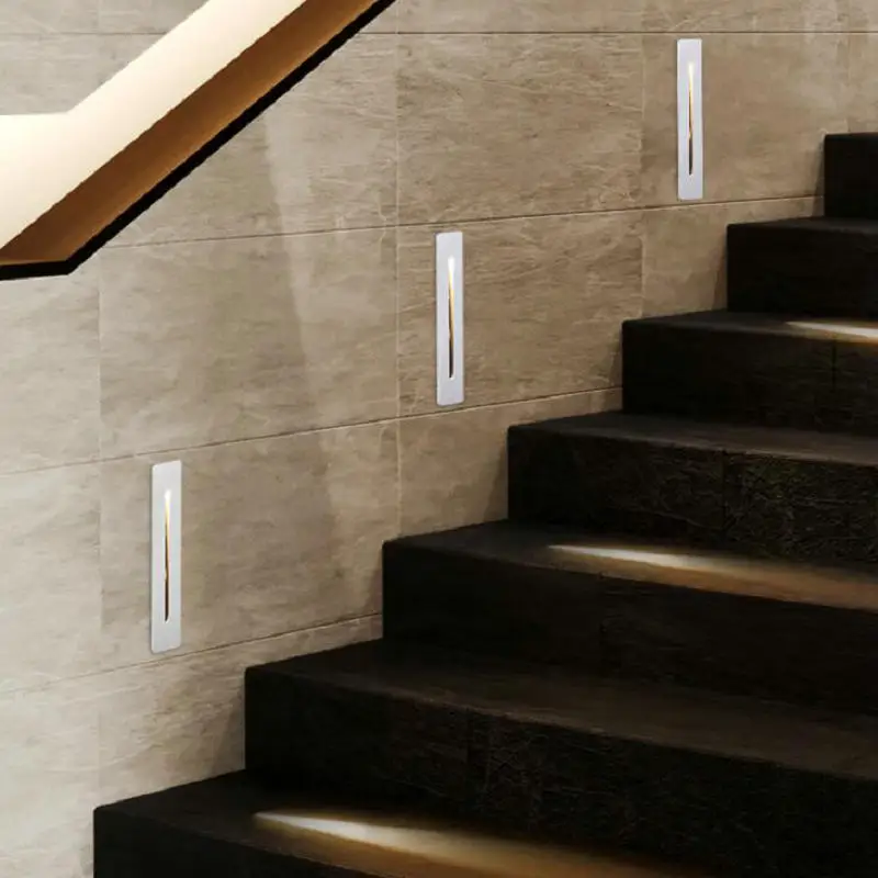 

3W LED Stairs Wall Lamp AC85-265V Step Lamp Pathway Wall Corner Lamps Lighting Stairs Decoration Lights With Cree CE
