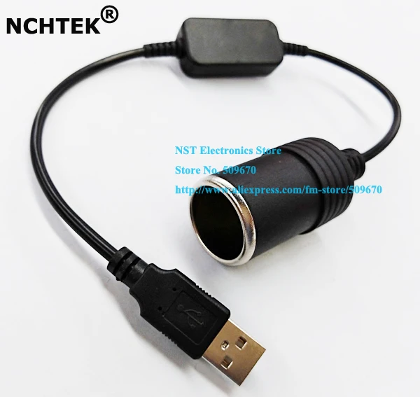 Штепсельная Вилка NCHTEK USB 2 0 A папа-Мама для автомобильного прикуривателя