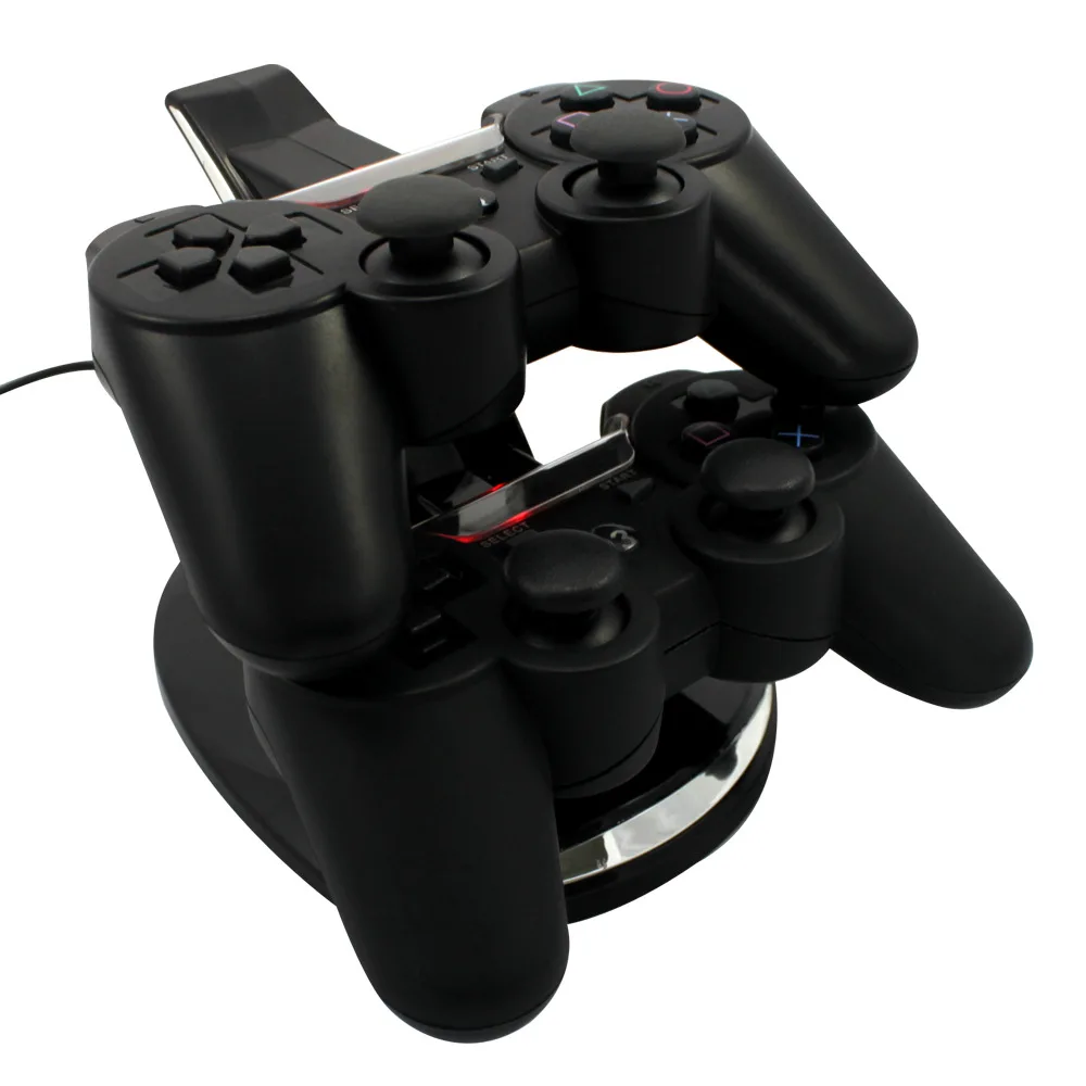Двойной Зарядное устройство Док-станция Стенд для sony Игровые приставки 3 PS3 контроллер