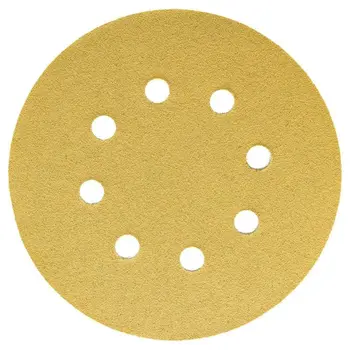 

Gold 5-Inch 8-Hole 60 Grit Dustless Hook And Loop 100-Pack (60)