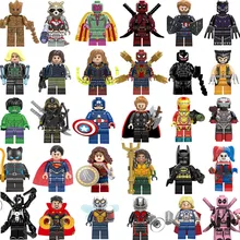 Фигурки супер героев 30 комплектов мини Мстители Marvel DC фигурки капитан Железный человек Тор Бэтмен Аквамен Дэдпул Детские игрушки Подарки