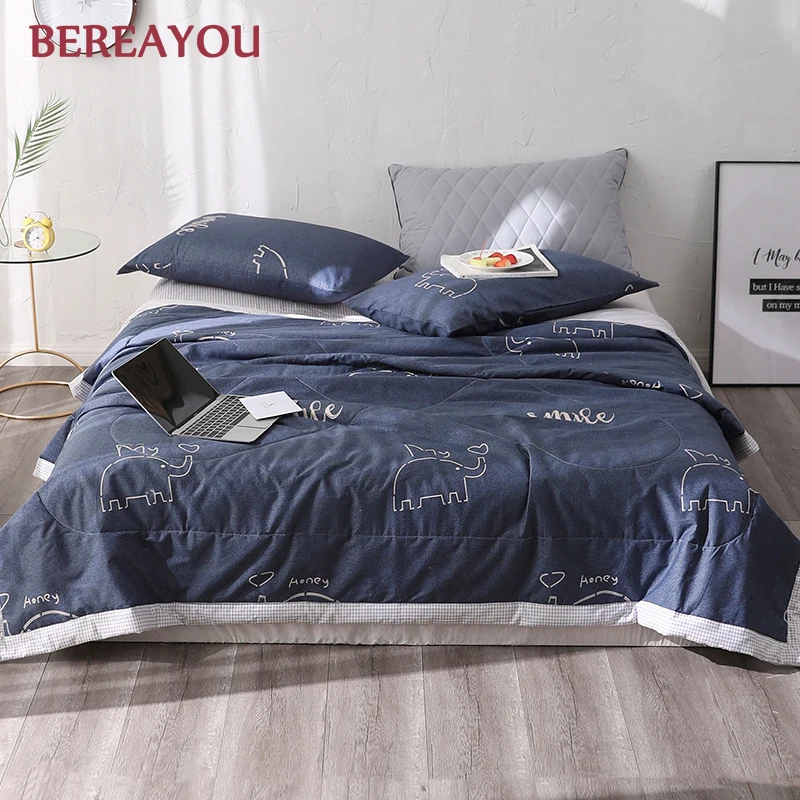 Summer Cotton Quilts With Sleeves Flamingo Leaves Blanket Korean Air Condition Comforter Adult Kids Bedspread Bed Cover Bedding