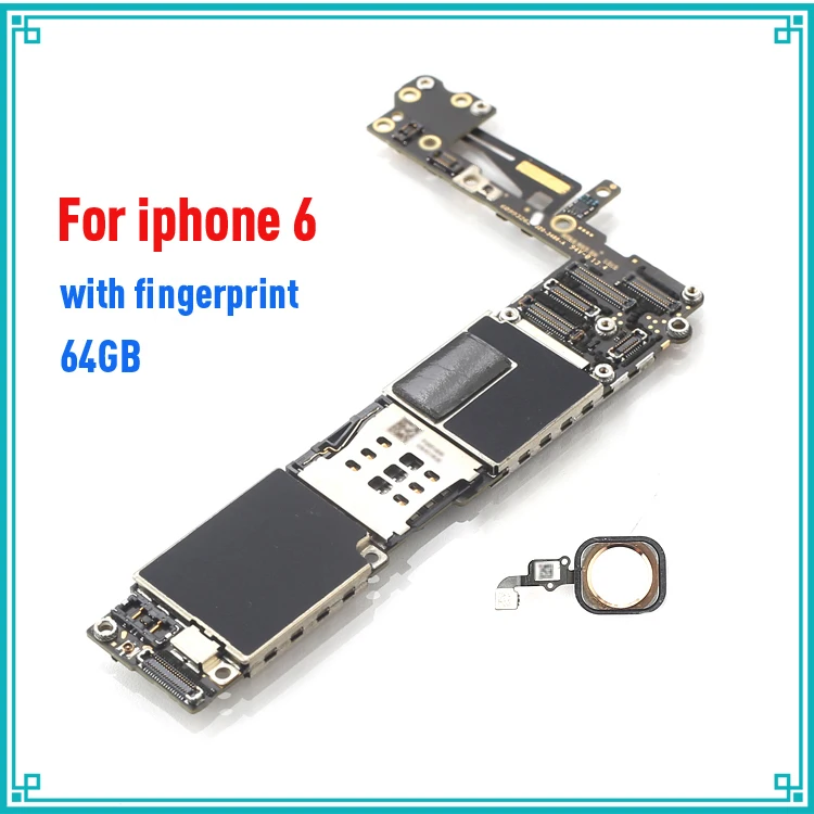 Оригинальная материнская плата для iphone 6 4 7 дюйма 64 ГБ золотой с отпечатком пальца