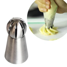 Fashion Durable Ball Nozzles Stainless Steel Dessert Decorators Russian Ball Nozzles Flower Fondant Icing Piping Tip Cream Torch