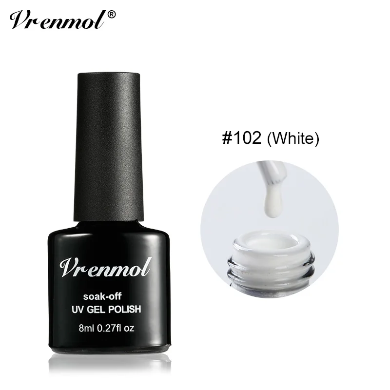 Гель-лак Vrenmol для рисования цветов, 1 шт., белый прозрачный дизайн ногтей, эффект цветения, Гель-лак для ногтей - Цвет: white