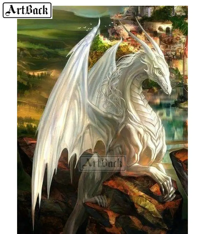 

5D Diamond Embroidery Square Drill Full Dragon Wolf Diamond Embroidery 3d Rhinestone Mosaic New Arrival Wall Sticker