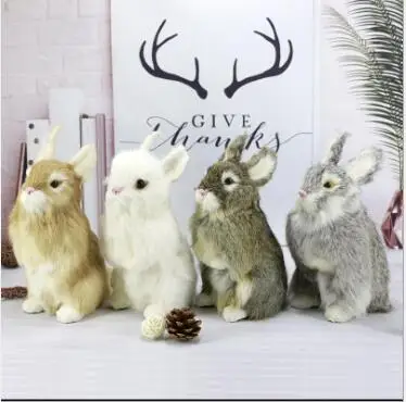 WYZHY моделирование кроличий мех ручной работы творческие украшения статические модели животных 24 см x 16 см