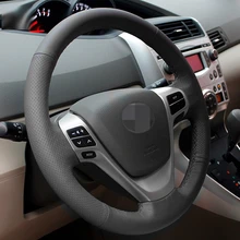 BANNIS Preto Cobertura de Volante de Couro Artificial DIY Mão-costurado para Toyota Avensis Verso EZ