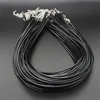 Wholesale 100pc/lot DIY Black Leather Chain Necklace Women Handmade Wax Cord Rope Necklace For DIY Jewelry Making Accessories 6