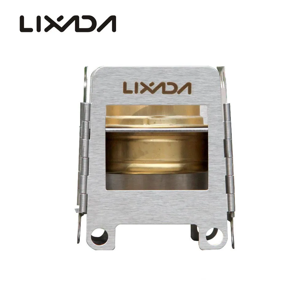 Портативная деревянная горелка Lixada из нержавеющей стали + резервная спиртовая