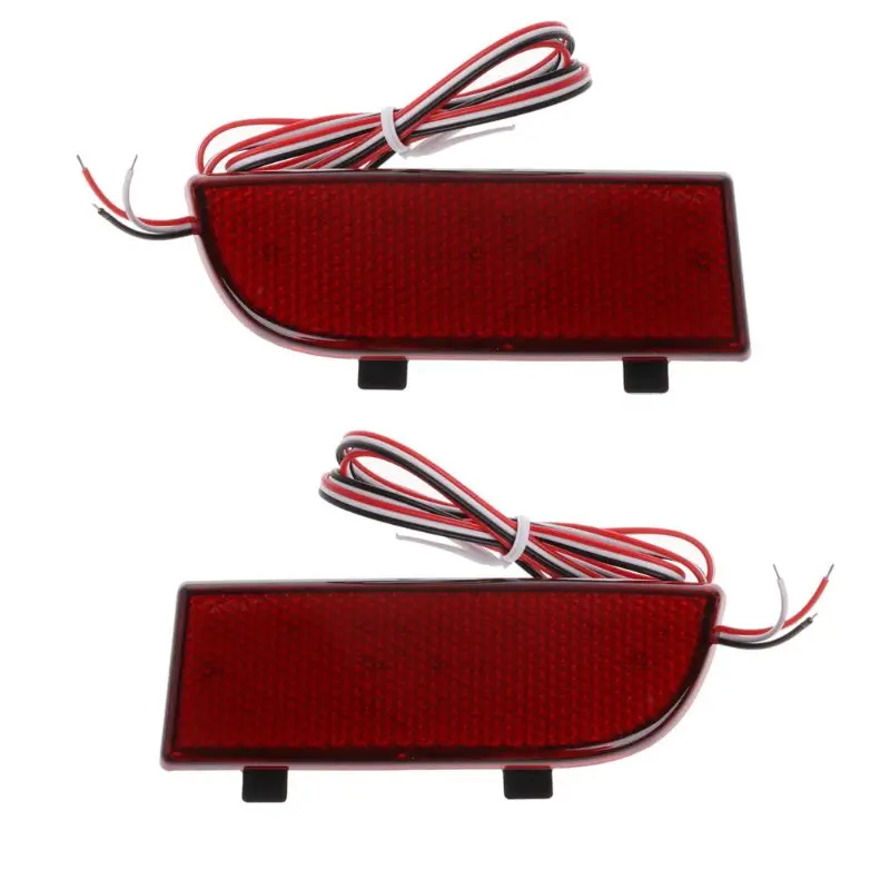 

Newest 2pcs LED Shocks Rear Bumper Reflector Spotlight Fog Tail Brake Lights For Mercedes Benz Vito Viano W639 2003-2014