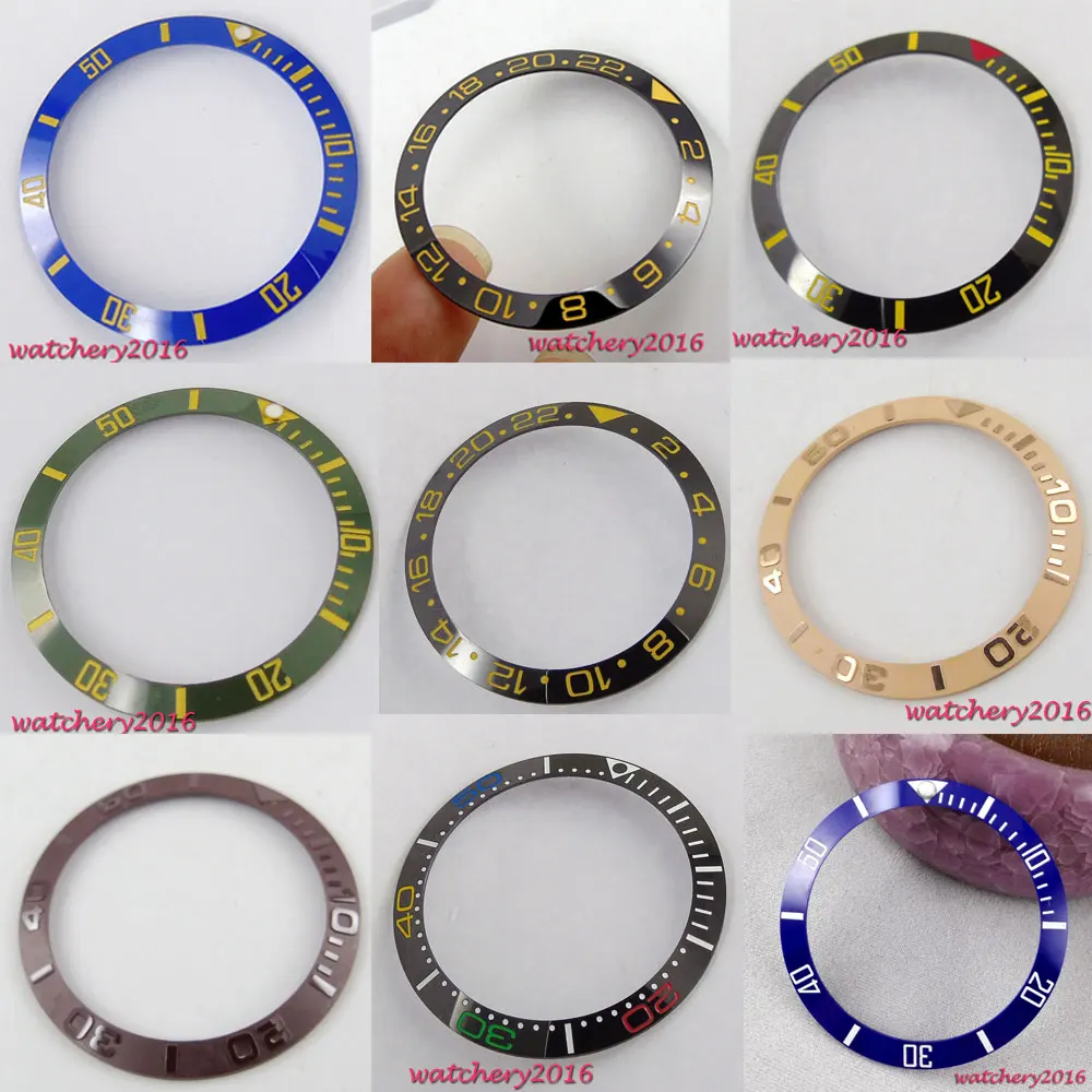 

38mm black blue white High quality watch bezel insert for RLX Titanium ceramic bezel insert for 40mm submariner men's watch