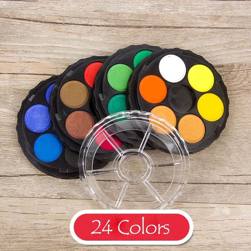 Koh-i-noor 12 24 36 цветов пигмент Твердые акварельные краски s Набор цветных карандашей для рисования краски Водные Цвета товары для рукоделия - Цвет: 24Colors