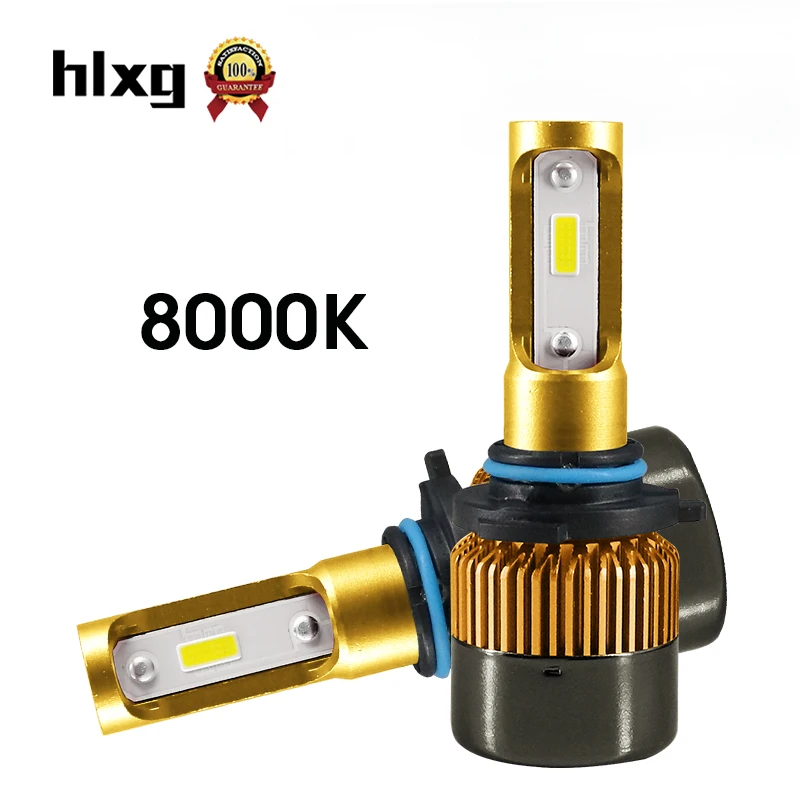 Hlxg 2 шт Мини H8 H11 H4 Led H7 автомобильные фары лампы мотоцикла 6000K белый 8000K Bule 72W 12000LM