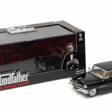 Зеленый светильник 1:43 1955 г. Cadi llac Fleetwood the God father boutique, игрушечный автомобиль из сплава для детей, игрушки для детей, модель, оригинальная коробка