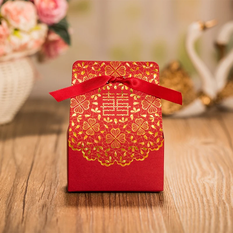 50Pcsset Flower Laser Cut Hollow Carriage Favors Gifts Candy Boxes With Ribbon Baby Shower Wedding Party Supplies (6)