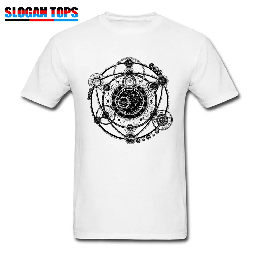 comfortable magic witchcraft seven star array829yy Man T-shirts Hot Sale VALENTINE DAY O Neck 100% Cotton Tops Shirts T Shirt magic witchcraft seven star array829yy white