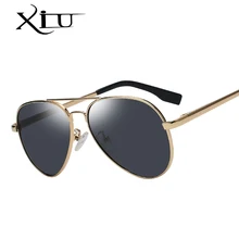 XIU модные поляризационные брендовые дизайнерские женские винтажные очки оправа Пилот Солнцезащитные очки Мужские Женские очки