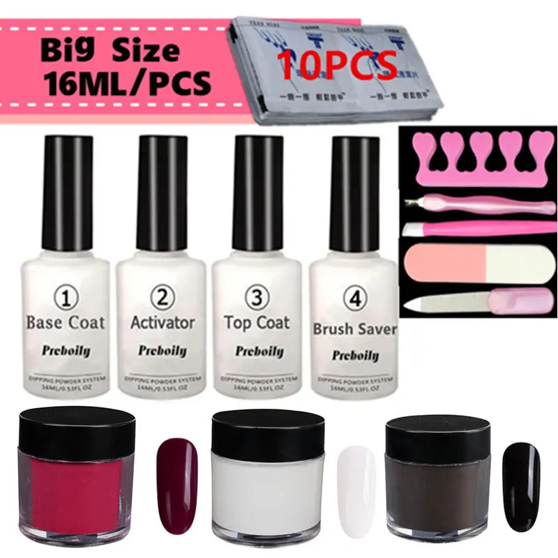 

13-in-one 10g/Box French White Dipping Powder No Lamp Cure Nail Dip Powder Clear Pink Gel Nail Powder Natural Dry For Nail Salon