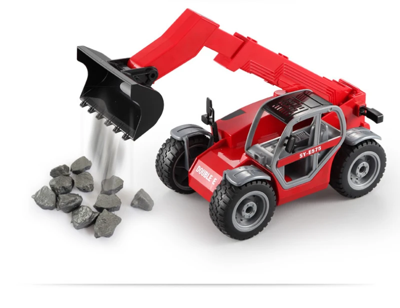 Электрический инженерный автомобиль Изысканная модель 2,4 г телескопическая загрузка Arm автоматический прибор RC загрузки грузовик со звуковым камнем