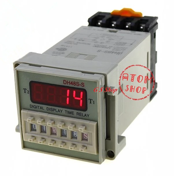 

best quality DH48S-S 12V 24V 110V 220V Multifunction Digital Timer Relay On Delay 8 Pins SPDT Repeat Cycle 0.1S-99H