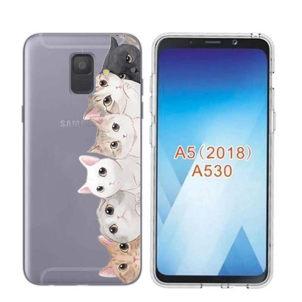 Arvin Paniting Case FOR Samsung A5 Adorable Animals Case FOR Samsung A6 Plus 2018 Smart Back Protective Phone Cover FOR A3 A7 A8 (9)