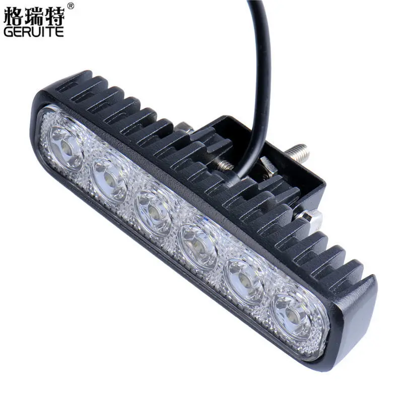 1PCS 12V 24V LED Work Light Bar 18W For Motorcycle Car Truck Boat Tractor Working Light