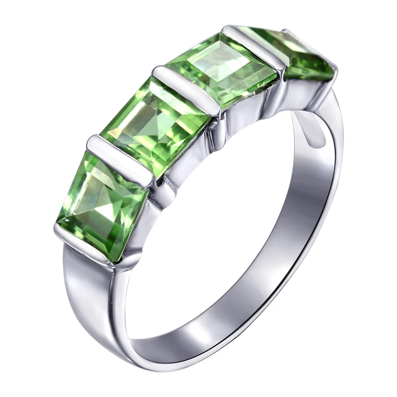 

Natural Peridot Ring 925 Sterling Silver Green Woman Fashion Fine Elegant Jewelry Girl Lux Birthstone Gift sr0169p