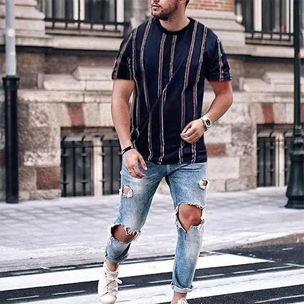 striped shirt mens outfit