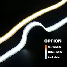 COB/FOB Высокоплотный светодиодный светильник с гибкой полосой, 300 светодиодный светильник с/м, 50 см/петля, натуральный белый, теплый белый, холодный белый вариант