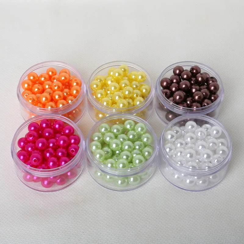 

100pcs Big Size 10mm Plastic ABS Imitation Pearls 15 Colors Beads/Making Jewelry DIY Beads/Handmade DIY Necklace Bracelet Craft