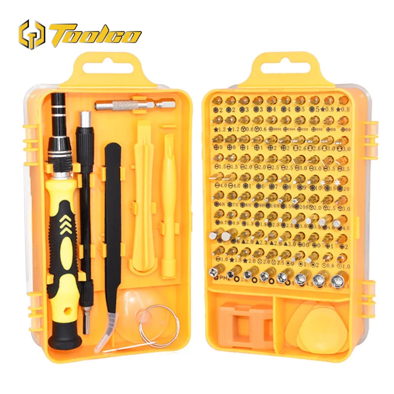 

115 In 1 Magnetic Torx Screwdriver Set Lengthen Muti Precision Screwdrivers For PC Phone Hand Tools Kits With Crowbar Tweezers
