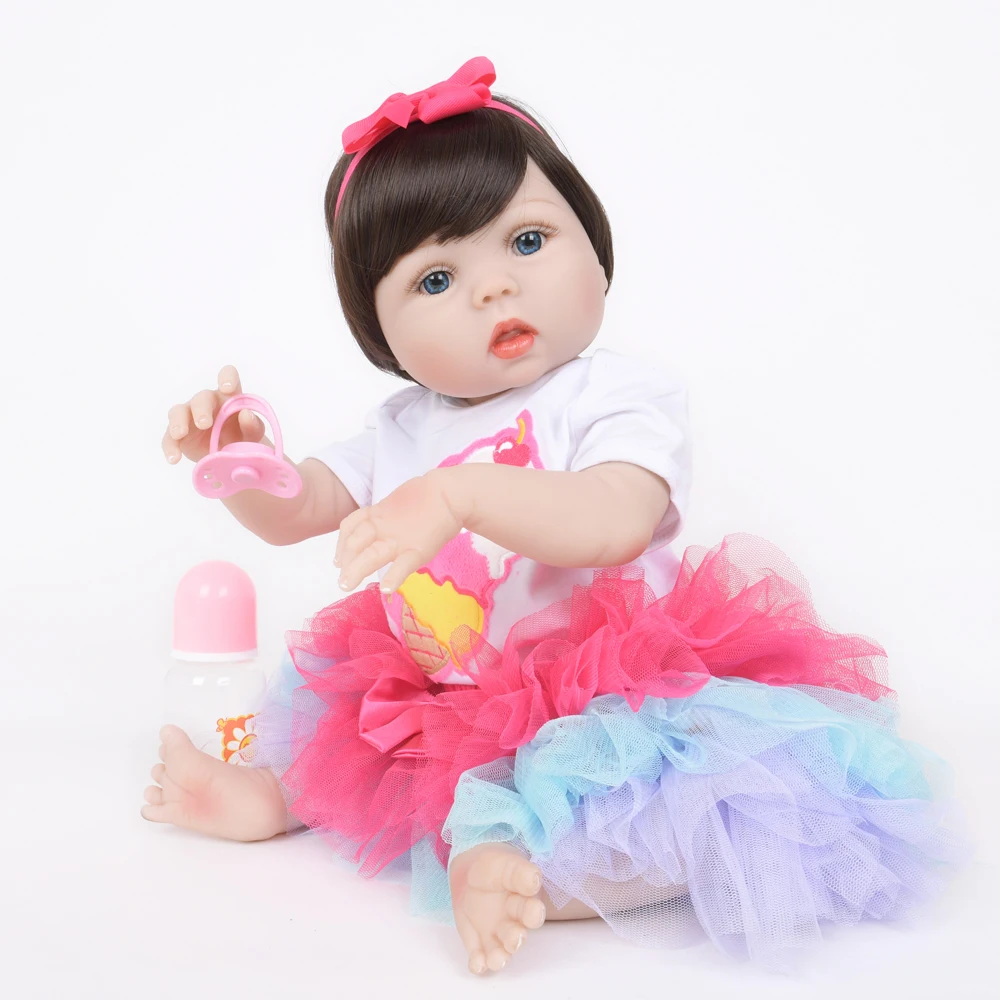 22 дюйма 55 см Реалистичная мягкая siliconeReborn Baby Doll сладкий мёд Новорожденные куклы
